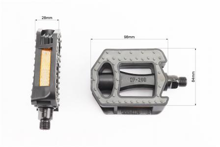 Педалі для велосипеда платформені WP-208 9/16" чорно-сірі, Neco
