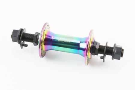 Втулка передня до BMX FB-B17F, алюмінієва 14Gx36H, 2 пром-підшипники 6902 2RS, вісь 14 мм, хамелеон, FB ONE