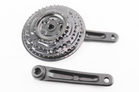 Шатуні до велосипеда MTB 170 мм 42-34-24T алюмінієві чорні Neco MA14-311AP