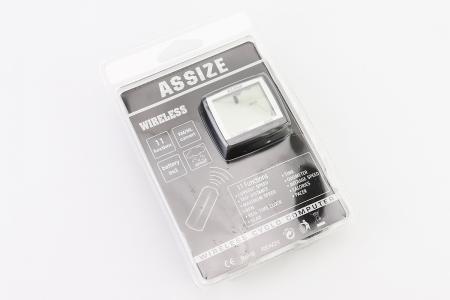 Велокомп'ютер до велосипеда AS-2000, 11 функцій, бездротовий, чорний ASSIZE