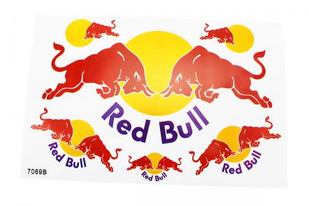 Наклейки на планшеті "Red Bull", набір 6 шт, 26x17 см, PRC