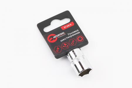 Головка торцева 3/8" 14 мм 6-гранна CrV INTERTOOL