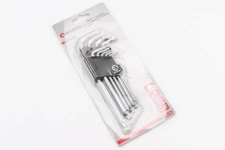 Набір Г-подібних подовжених ключів TORX T10–T50 HT-0608 INTERTOOL