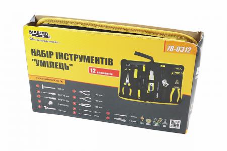 Набір ручного інструменту 12 предметів «Умілець» 78-0312 MASTERTOOL