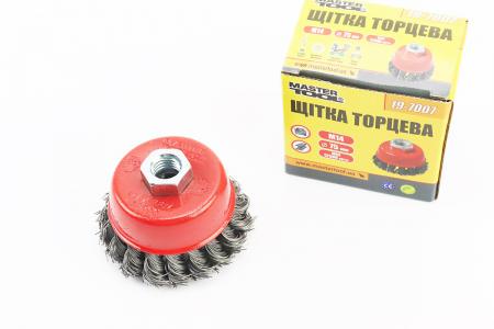 Щітка торцева до болгарки M14 D-75 мм 19-7007 MASTERTOOL