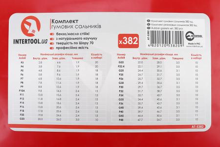 Набір манжет до мотоцикла AT-5382, 382 шт., INTERTOOL