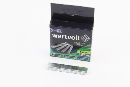Скоби до степлера Type 140, 6 мм, 1000 шт, Wertvoll