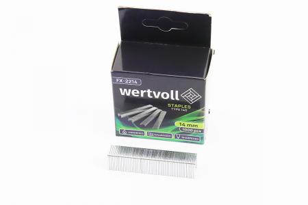Скоби до степлера 14 мм (10,6x1,25 мм) R140, 1000 шт, Wertvoll FX-2214