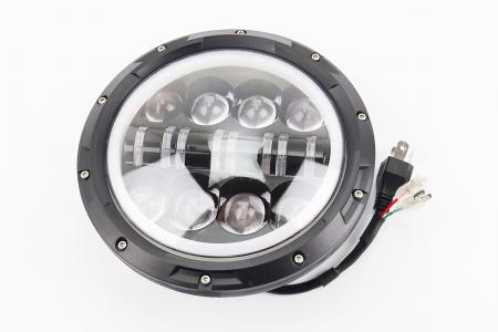 Фара передня кругла до мотоцикла Ø180 мм, 16 LED, «ангельське око» PRC