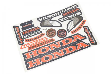 Наклейки до мотоцикла HONDA набір 17 шт 27x18 см PRC