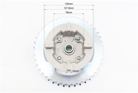 Панель демпферна до мотоцикла Loncin LX200GY-3 в зборі з підшипником і зіркою 520x42, висота посадки 45 мм FENGRI