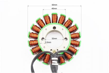 Статор магнето до мотоцикла Loncin JL200-68A (18 котушок, 5 проводів) FENGRI