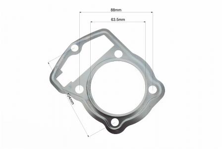 Прокладка головки циліндра до мотоцикла Loncin JL200-68A (CB-200cc) 63,5 мм металева FENGRI