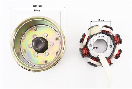 Магнето в зборі 8 котушок до скутера 125-150сс 4T GX-Viper