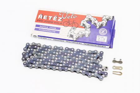 Ланцюг приводний до велосипеда 1/2x1/8 112L 1 швидкість, чорний-сірий, Чехія