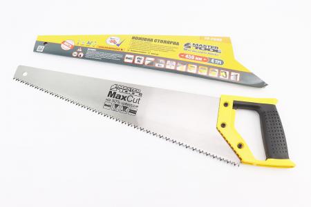 Ножівка по дереву 450 мм 4 TPI MaxCut, загартований зуб, MASTERTOOL