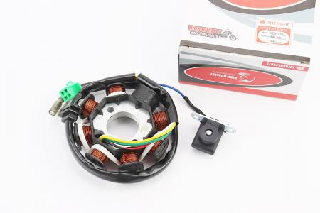 Статор магнето до скутера 125-150 см 4T (8 котушок, роз'єм мама 3+2, висота 28 мм) ZHENGHE