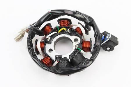 Статор генератора до скутера 50-100cc 4T (8 котушок, роз'єм мама 3+2, висота 28 мм) ZHENGHE