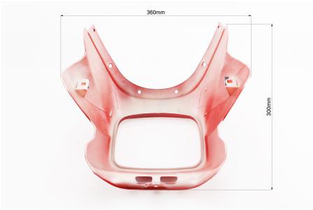 Обтічник (пластик) фари до скутера Viper 125/150J, червоний