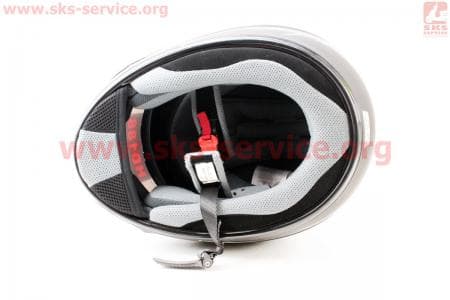 Шлем закрытый + откидные очки HD188 Pinstripe XXL - ЧЕРНЫЙ/серый матовый
