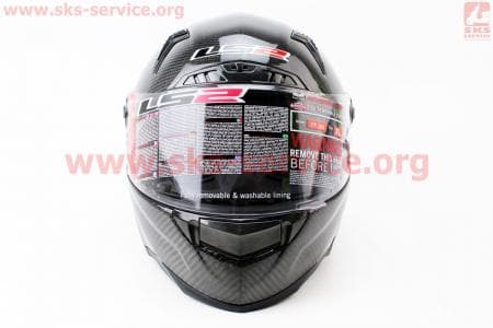 Шлем закрытый + откидные очки, подкачка FF385 CT2 Solid КАРБОНОВЫЙ(100%) XL - ЧЕРНЫЙ