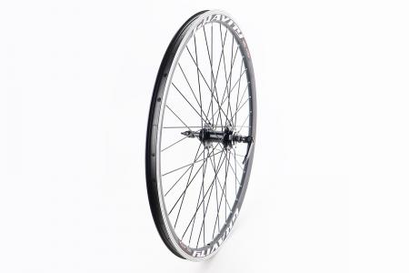 Колесо заднє до велосипеда 27,5" дискове GRAVITY, 36 спиць 14G, втулка NECO MS31R, ексцентрик, PRC