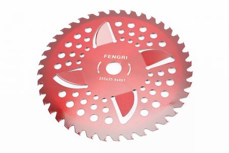 Ніж до тримера 255х25.4 мм 40 зубців побідитові зубці RED Bomba FENGRI
