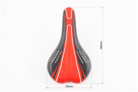 Сидіння до велосипеда MTB 260x150 мм, чорнo-червоне GW605B CROSSER