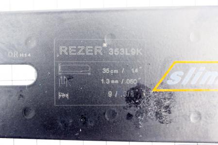 Шина 14" (39 см) 3/8" 1,3 мм 50 ланок до бензопили REZER