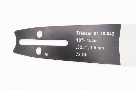 Шина для бензопили 18" (52 см), 1,5 мм, 72 зубця, TRESZER