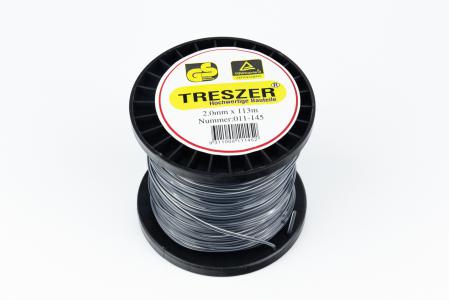 Ліска до тримера тріммера TRESZER 2,0 мм — 113 м, квадратна, двокомпонентна