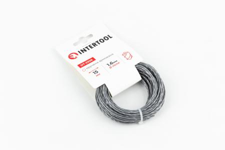 Ліска до тримера INTERTOOL DT-2326 d 1.6 мм, 15 м, двокомпонентна «свердло»