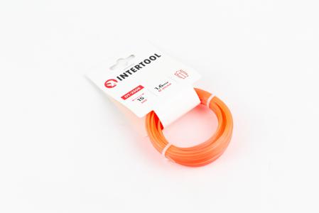Ліска до тримера трімера INTERTOOL 1,6 мм × 15 м зірочка (DT-2306)