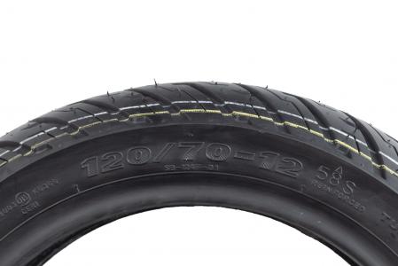 Шина 120/70-12 безкамерна до скутера DELI CITY GRIPPER SB-124F (доріжня)