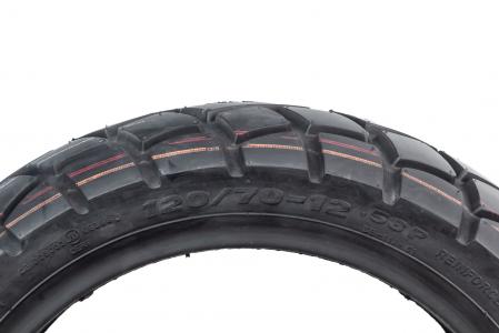 Мотошина 120/70-12 безкамерна шипована DELI SB-117 до мотоцикла