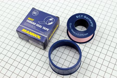 Стрічка різьбових з'єднань MANNOL THREAD SEAL TAPE 19x0,75 мм 15 м