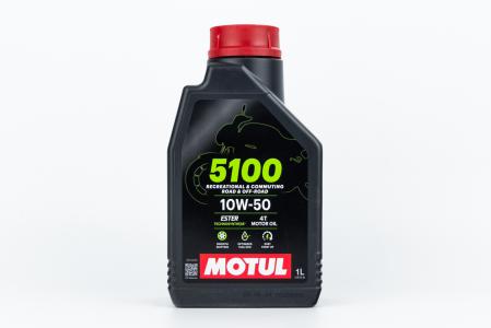 Моторна олія MOTUL 5100 4T 10W-50 MA2, 1 л — напівсинтетична