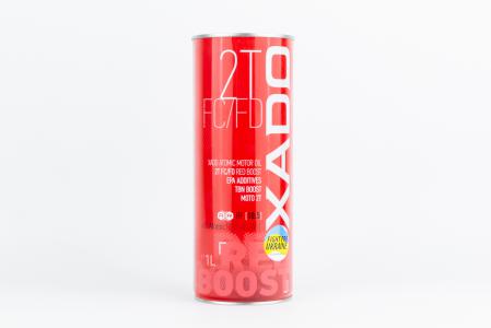 Олія 2T синтетична XADO ATOMIC OIL 2T FC/FD RED BOOST, 1 л (металева тара)