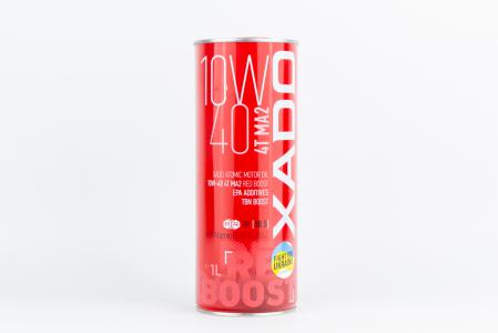 Масло моторне 4T 10W-40 напівсинтетичне XADO ATOMIC OIL MA2 RED BOOST, 1 л