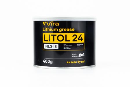 Мастило літієве універсальне LITOL-24 (NGLI-3), 400 г Vira