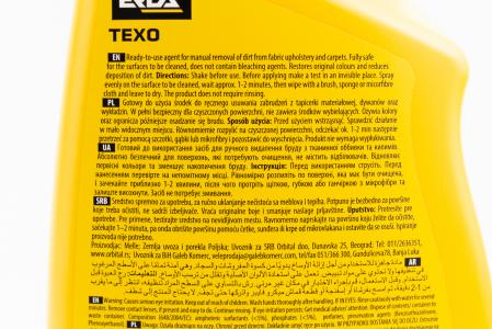 Засіб для очищення оббивки салону TEXO, тригер 750 мл ERLA