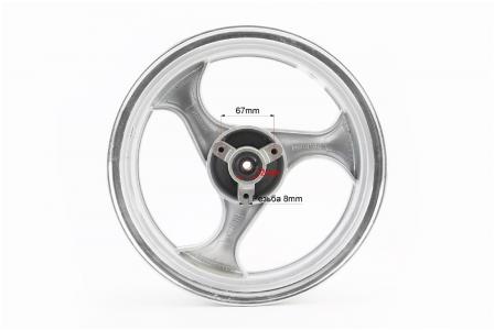 Передній литий диск 3,50x13 d12 мм (3 болти) до скутера, сірий — VIPER-F1