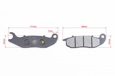 Гальмівні колодки (дискові) к-кт 2 шт до скутера HONDA CBR125 / CBR BWB/RC/RD / Wave125 / MSX125 Grom