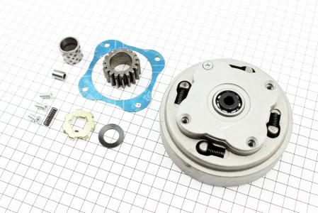 Зчеплення двохдискове в зборі (кошик) 70/110 cc "механіка"+6 деталей до мопеда DELTA Delta