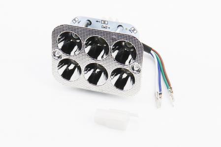 Фари квадратної внутрішня частина 6-LED, 90*65 мм, TUNING до мопеда DELTA