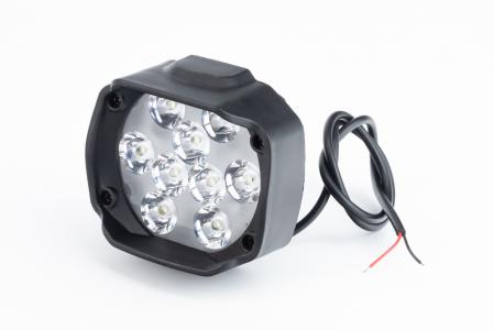 Фара додаткова світлодіодна вологозахисна-9 LED, (77x64 мм) з кріпленням