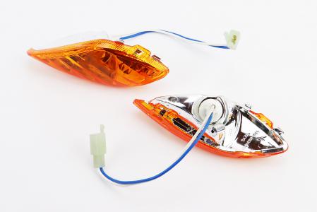 Повороти передні в зборі к-кт 2 шт, жовті до скутера Yamaha JOG SA-16