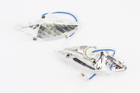 Повороты передні у зборі к-кт 2 шт, прозорі до скутера Yamaha JOG SA-16