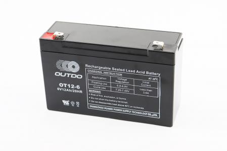 Акумулятор 6V12Ah OT12-6 кислотний (L151*W50*H94 мм) для ДБЖ, іграшок і ін.