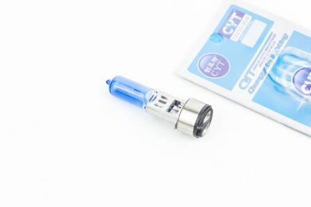 Лампа фари BA20D 12V 35/35W "super", синя "свічка" тип 3